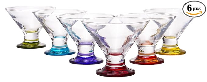 Coral Crema Savory Sweets Footed Ice Cream Bowl, Glass Dessert Cups For Parfait Fruit Salad or Pu... | Amazon (US)