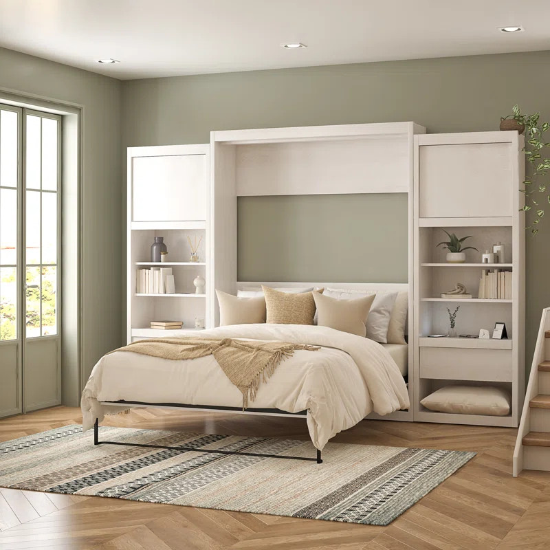 Wexford Murphy Bed with Side Cabinet Storage | Wayfair North America