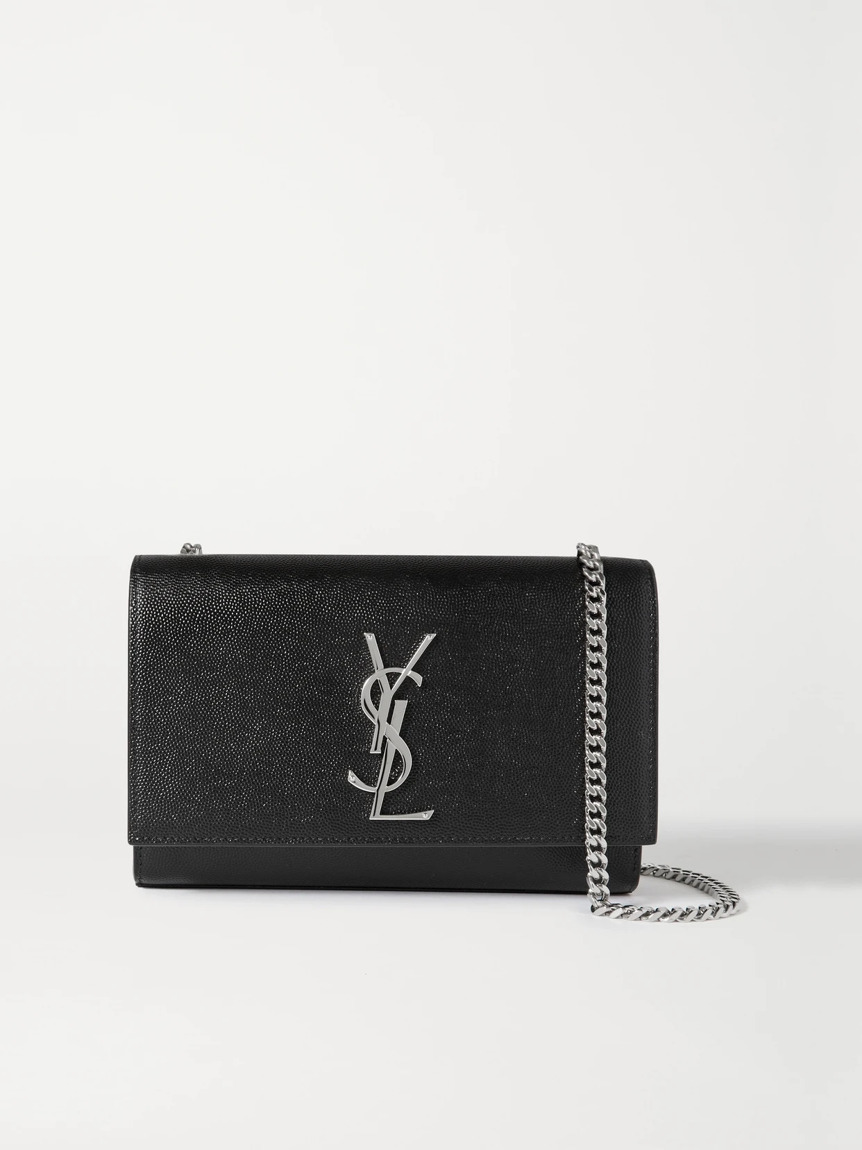 SAINT LAURENT - Kate Small Textured-leather Shoulder Bag - Black | NET-A-PORTER (US)