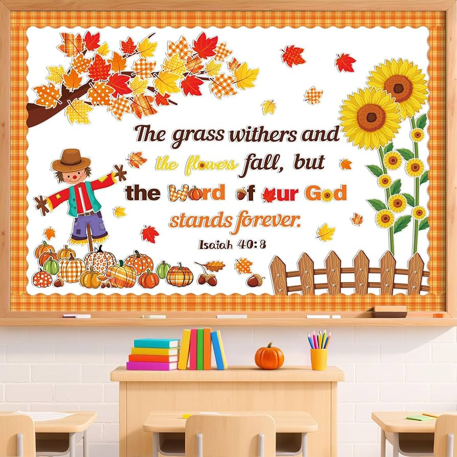 Religious Fall Bulletin Board Decorations Set Thanksgiving Bulletin Board Decor Christian Autumn ... | Amazon (US)