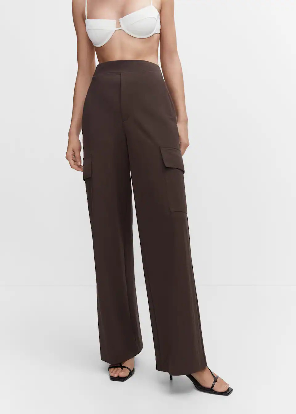 Wideleg cargo style pants | MANGO (US)