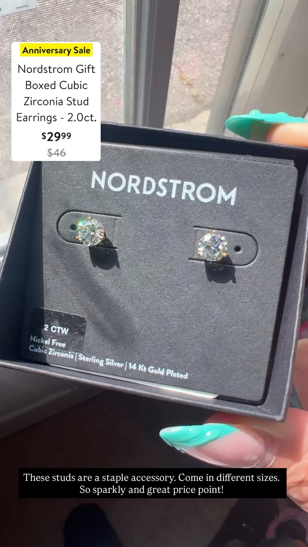 I love these 2.0ct CZ stud earrings! So sparkly and a great price point! Earrings come in different sizes.￼Nordstrom Anniversary Sale 2026, NSALE 2026, best of Nordstrom Sale, best of NSale, NSale accessories @nordstrom #nsale #nordstromsale #LaidbackLuxeLife

Hey Beautiful! Feel free to comment on this post if you have any questions! 🫶🏽

Follow me for more fashion finds, beauty faves, lifestyle, home decor, sales and more! So glad you’re here!! XO, Karma

#LTKSaleAlert #LTKOver40 #LTKootd
