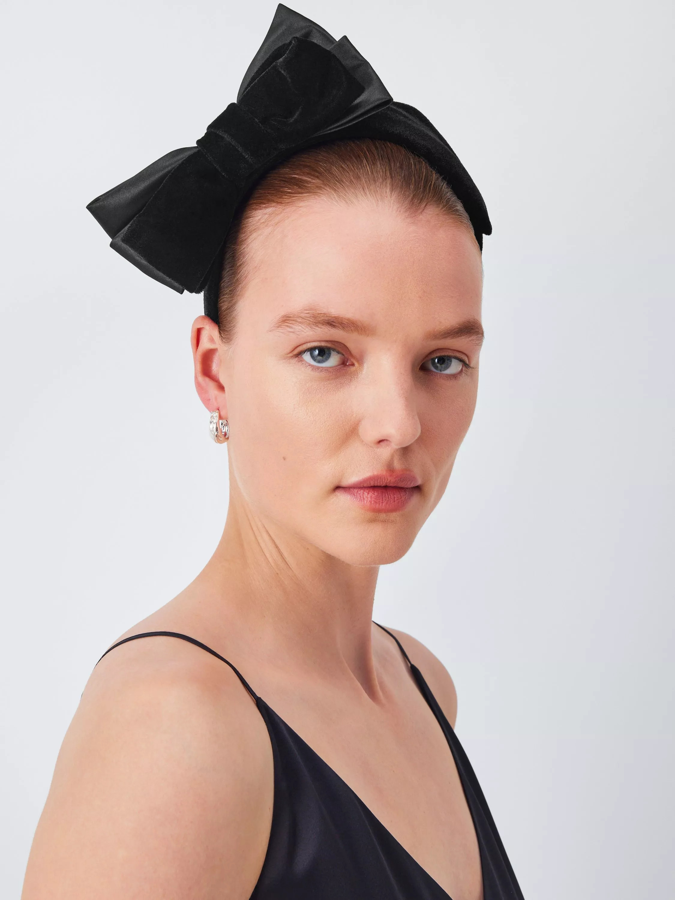 John Lewis Aubrey Bow Headband, Black | John Lewis (UK)