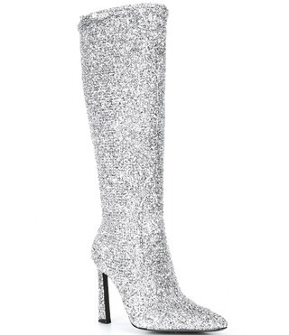 Gianni Bini Adams Sparkle Tinsel Stiletto Tall Boots | Dillard's | Dillard's