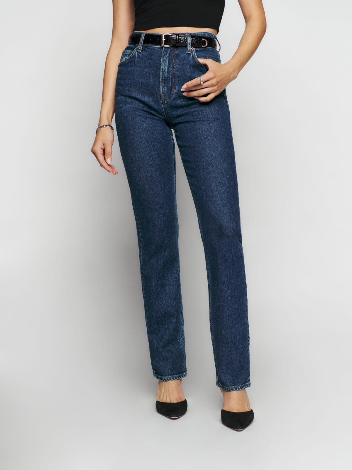 Liza Ultra High Rise Straight Jeans | Reformation (Global)