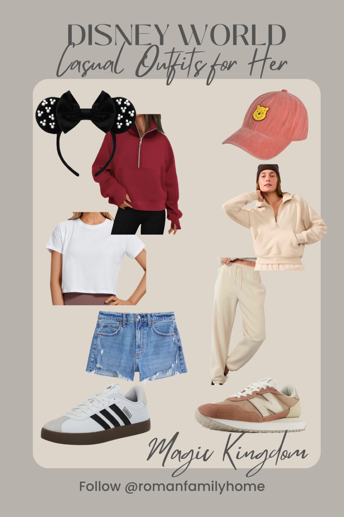 Casual Disney outfits for her in spring and fall 