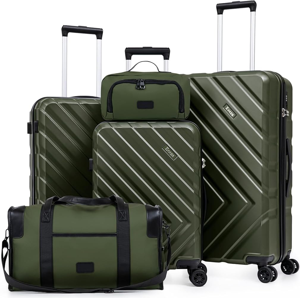 Luggage Sets 5 Piece, Suitcases with Wheels, ABS Hard Case Luggage with TSA Lock Spinner Wheels, ... | Amazon (US)