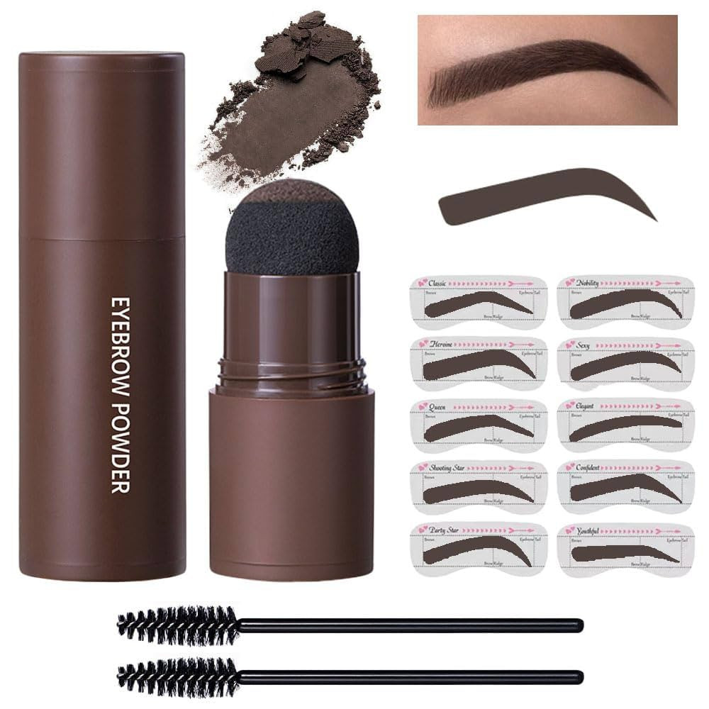 Eyebrow Stamp Stencil Set, Eyebrow Stencils Shaping Kit, Long-Lasting Eyebrow Pomade for Women Gi... | Amazon (US)