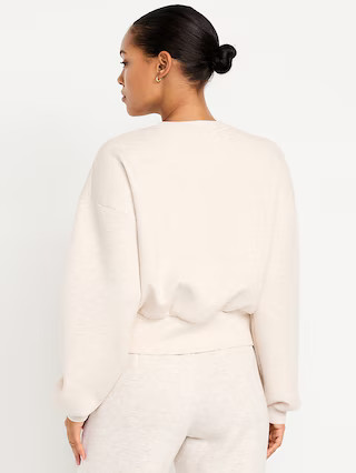 Bounce Fleece Twist-Front Top | Old Navy (US)