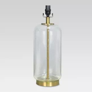 Bubble Glass with Brass Detail Large Lamp Base Clear - Threshold™ | Target