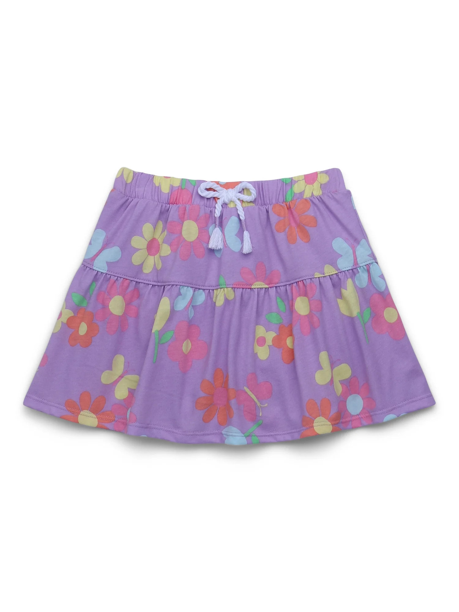 365 Kids by Garanimals Girls Print Tiered Scooter Skirt, Sizes 4-10 | Walmart (US)