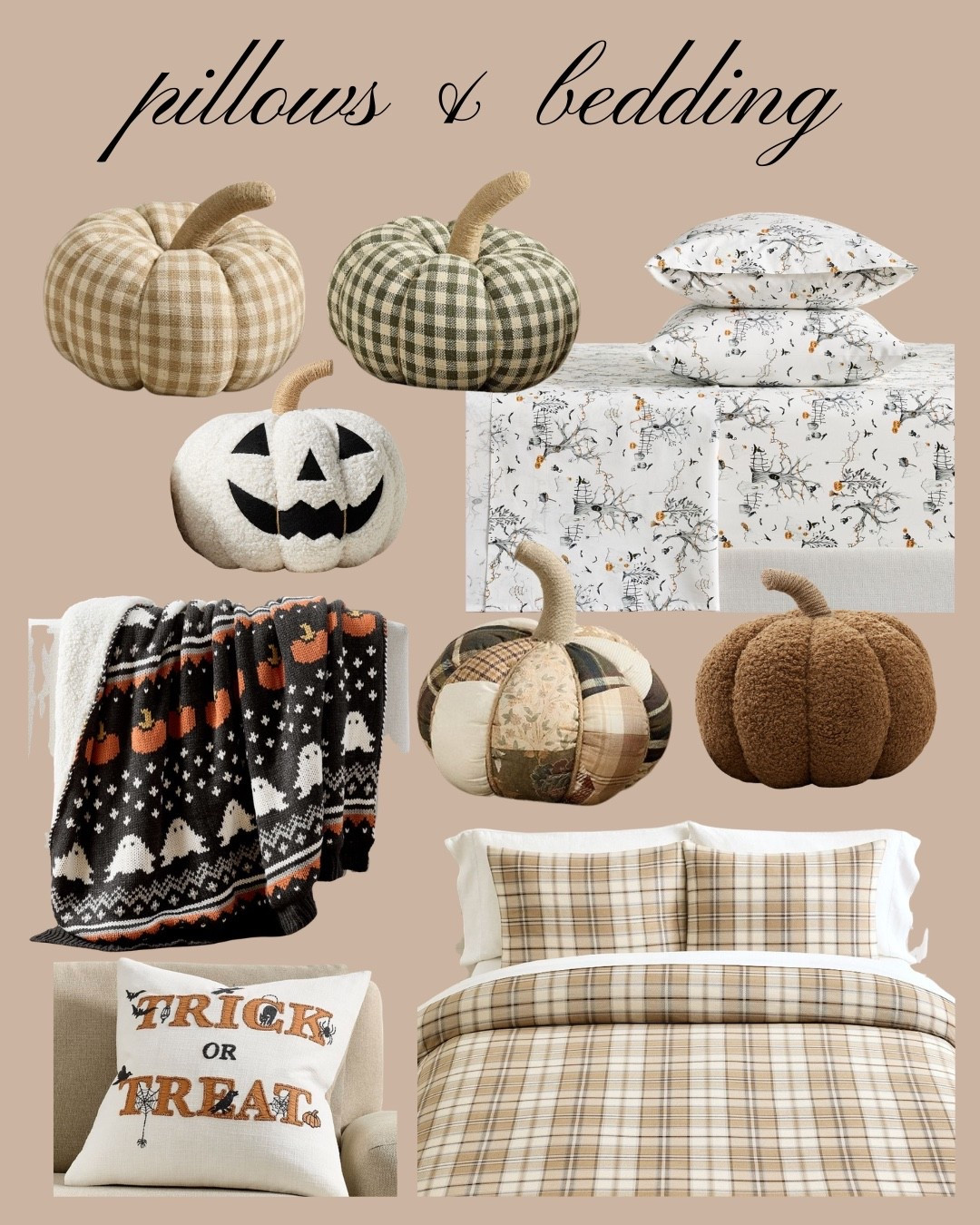 Pottery Barn fall pillows & bedding 🍂🎃