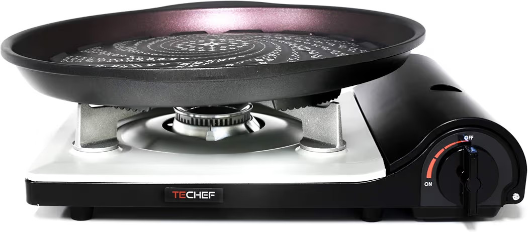 TECHEF - Stovetop Korean BBQ Non-Stick Grill Pan with Agni Portable Gas Stove Burner, Made in Kor... | Amazon (US)