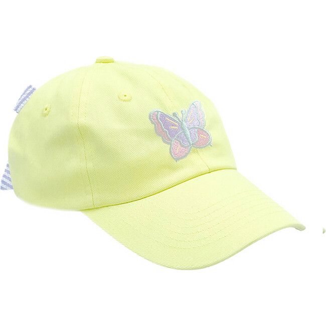 Butterfly Bow Baseball Hat, Yellow | Maisonette