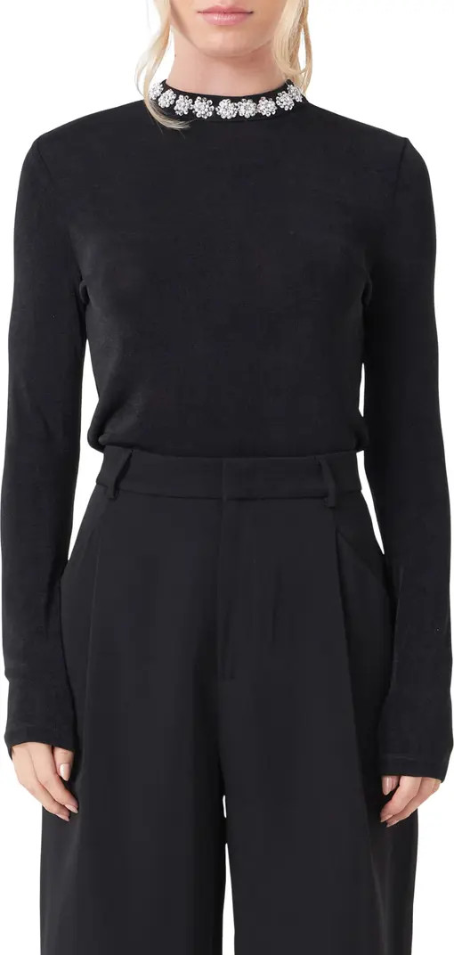 Endless Rose Embellished Slub Top | Nordstrom | Nordstrom