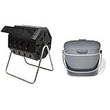 IM4000 Dual Chamber Tumbling Composter (Black) & New OXO Good Grips Easy-Clean Compost Bin - 1.75 GA | Amazon (US)