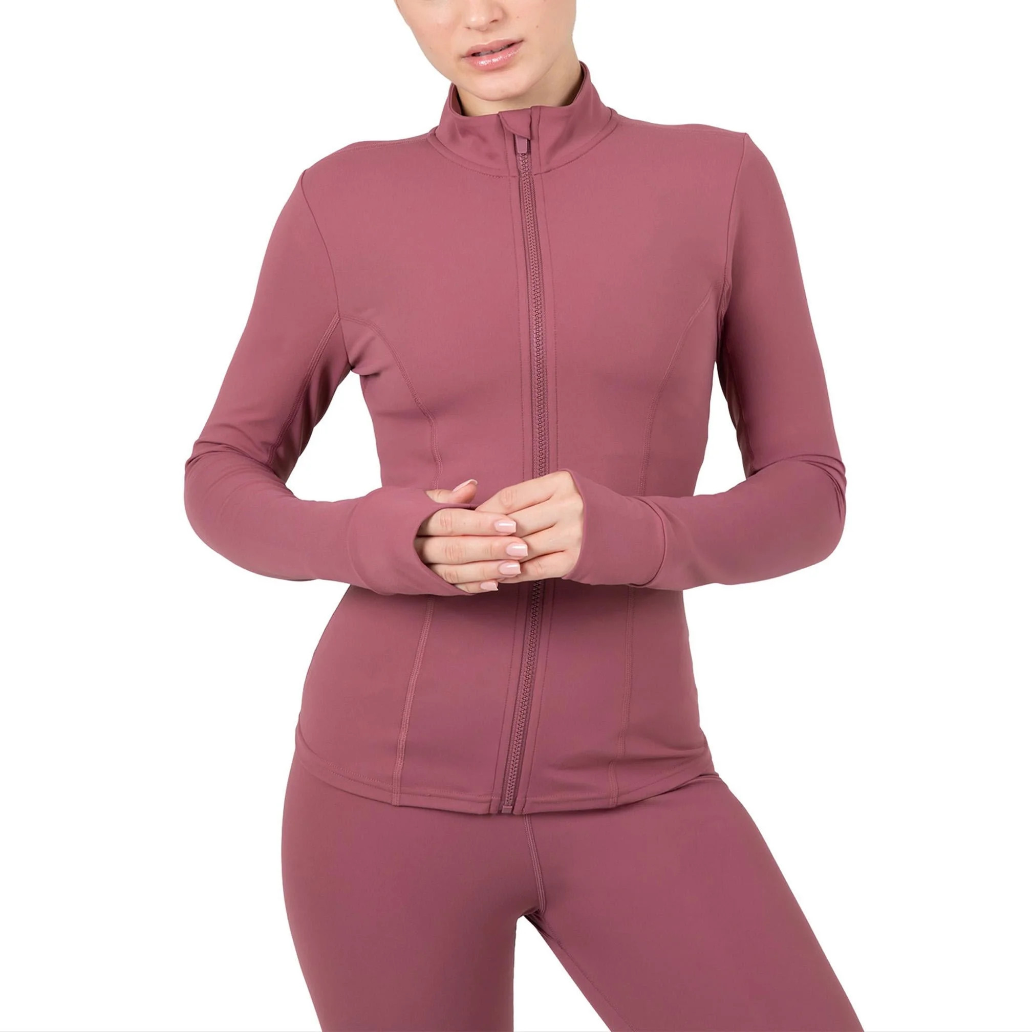 Yitty Active Women's Ultraluxe Full Lenght Full Zip Jacket, Athleisure, 4-Way-Stretch, Thumbholes... | Walmart (US)