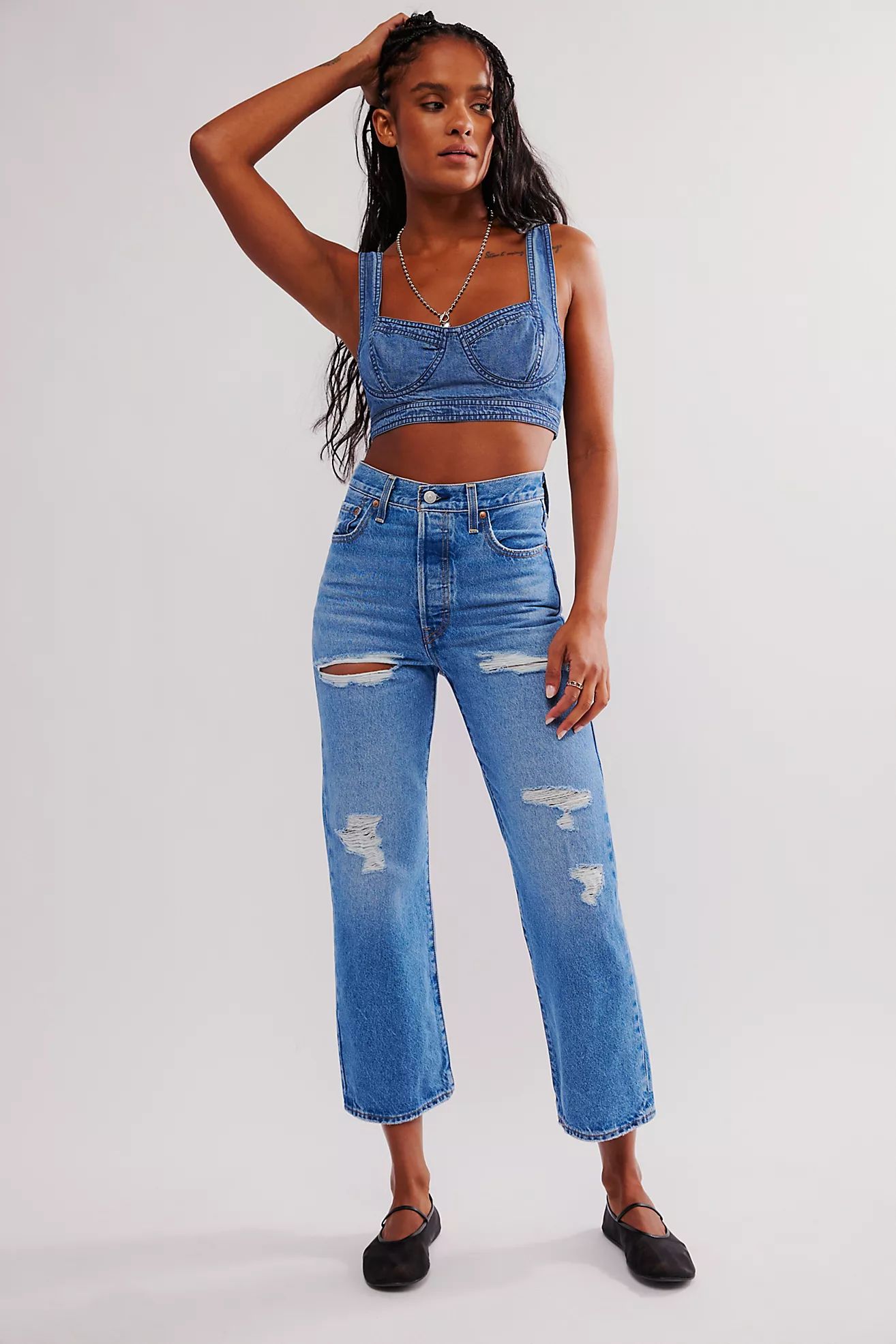 Levi's Ribcage Straight Ankle Jeans | Free People (Global - UK&FR Excluded)