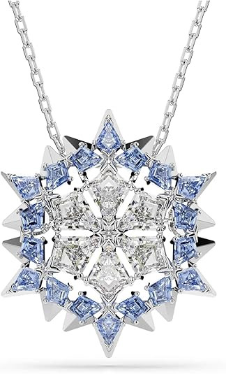 Swarovski Magic pendant and brooch, Snowflake, Blue, Rhodium finish | Amazon (US)