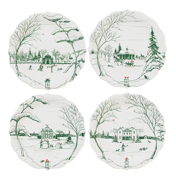 Country Estate Winter Frolic Party Plate Assorted (Set of 4) | Wayfair North America