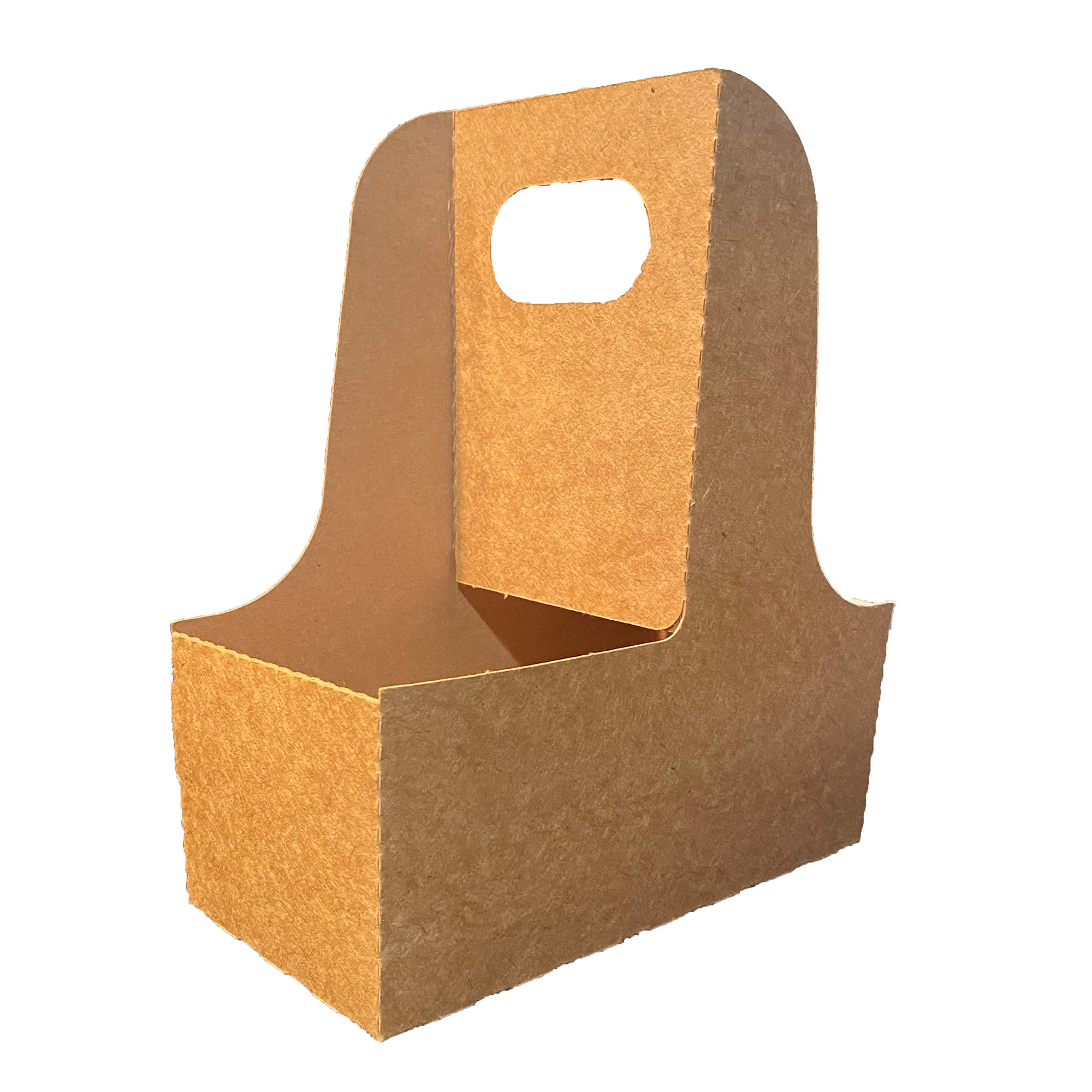 2 Cup Drink Carrier with Handle | Kraft Paperboard Cup Holder | Disposable Cup Holder for Hot or ... | Amazon (US)