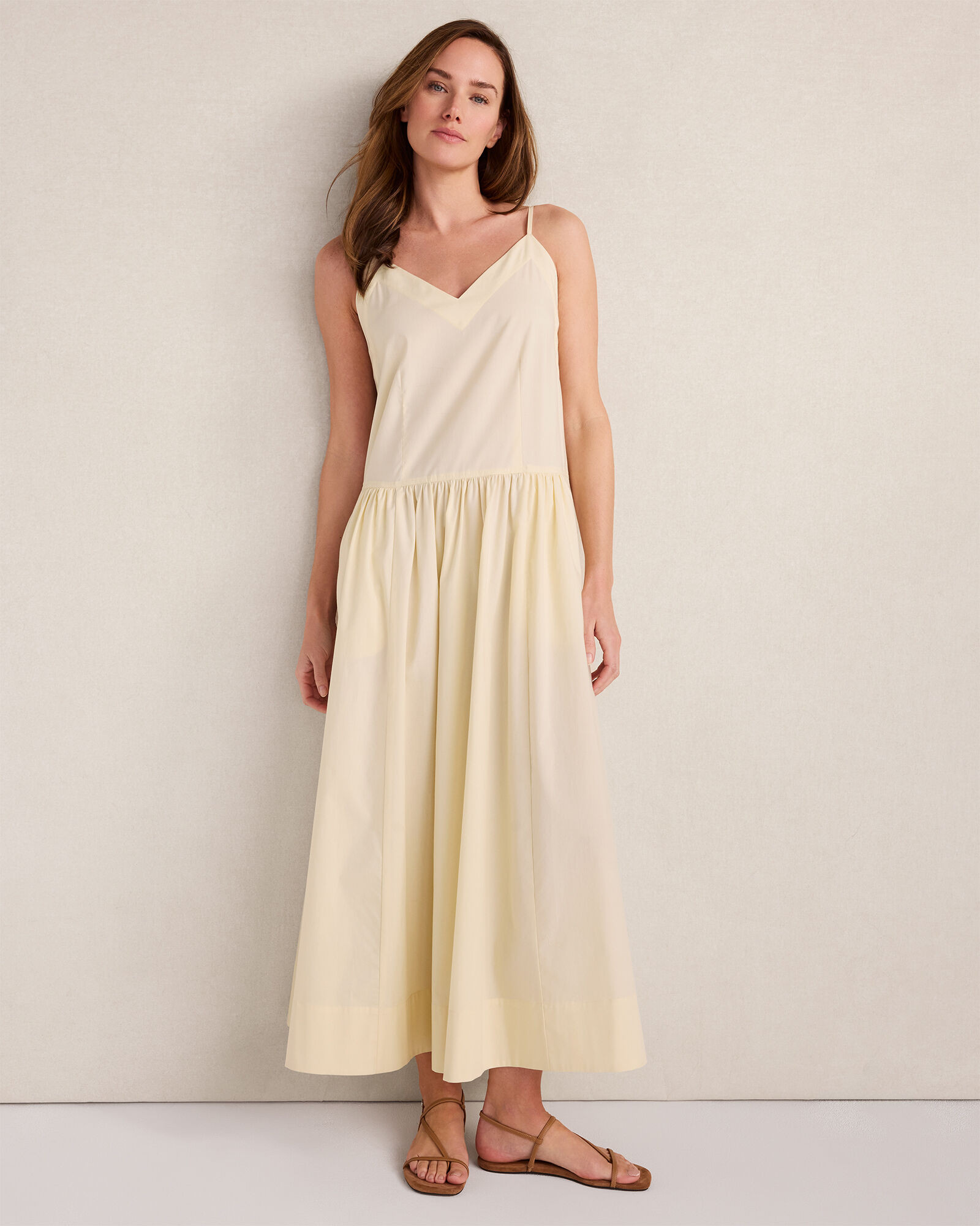 Organic Cotton Poplin Strappy Maxi Dress | Haven Well Within