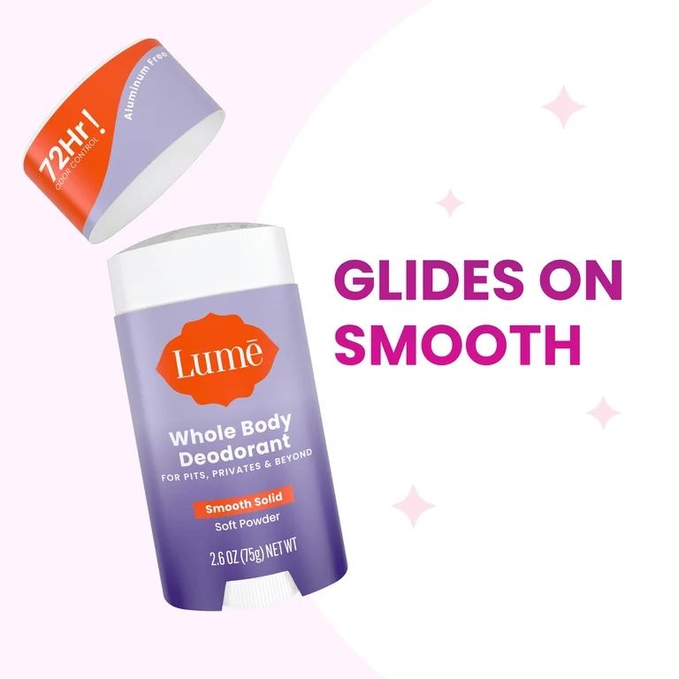 Lume Whole Body Deodorant - Smooth Solid Stick - Soft Powder - 2.6oz | Walmart (US)