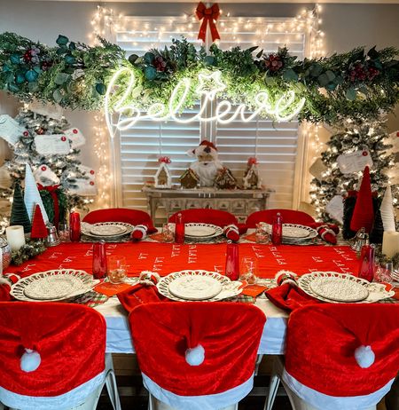 Day 3 of our 12 Days of Christmas! This is a throwback to last years Christmas table. Love the red and white combo. This neon sign is beautiful. I’m excited to get it back out this year. Thinking it may end up on my tree. 🤩

#LTKfamily #LTKHoliday #LTKhome