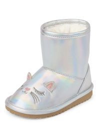 Toddler Girls Iridescent Cat Boots | The Children's Place