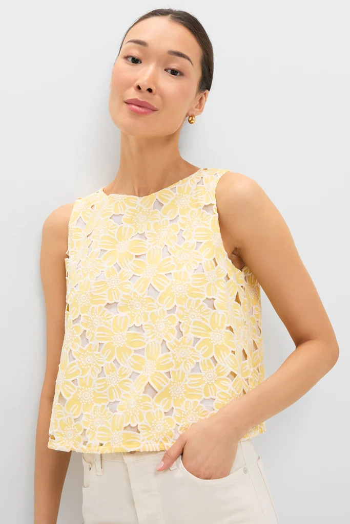 Pale Yellow Flower Vera Top | Tuckernuck (US)