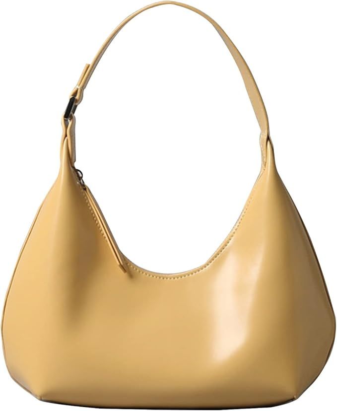Genuine Leather Classic Shoulder HandBag for Women,Zipper Closure Tote Top-Handle Bags | Amazon (US)