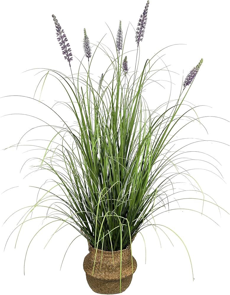 Artificial Plant 47in(1pack) Tall Artificial Lavender Plant,Faux Plants Indoor Home Decorative Ar... | Amazon (US)