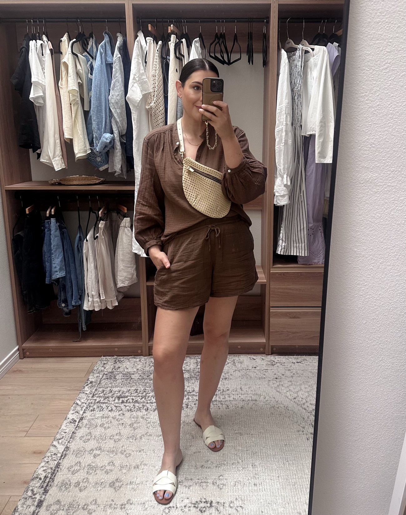 One of my favorite sets from Gap and now it's 30% off! I'm in the medium of the top (it runs big!) and the large of the shorts!)  

 