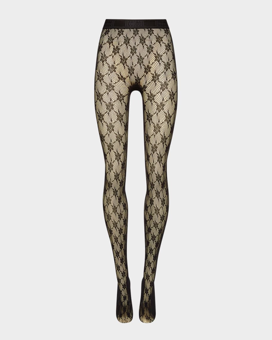 Wolford Rose Net Graphic Tights | Neiman Marcus