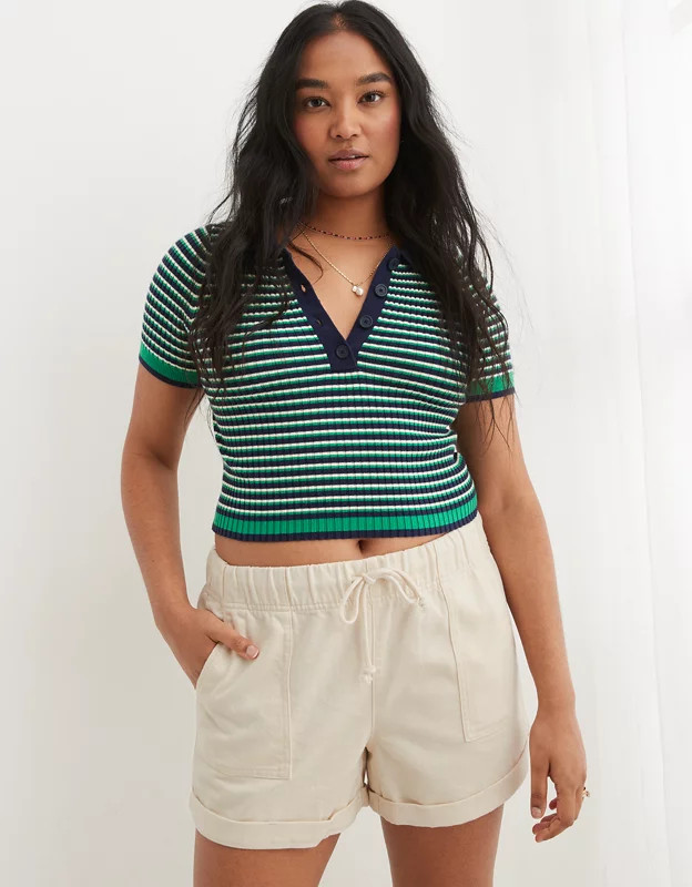 Aerie High Waisted Tie Waist Short | Aerie