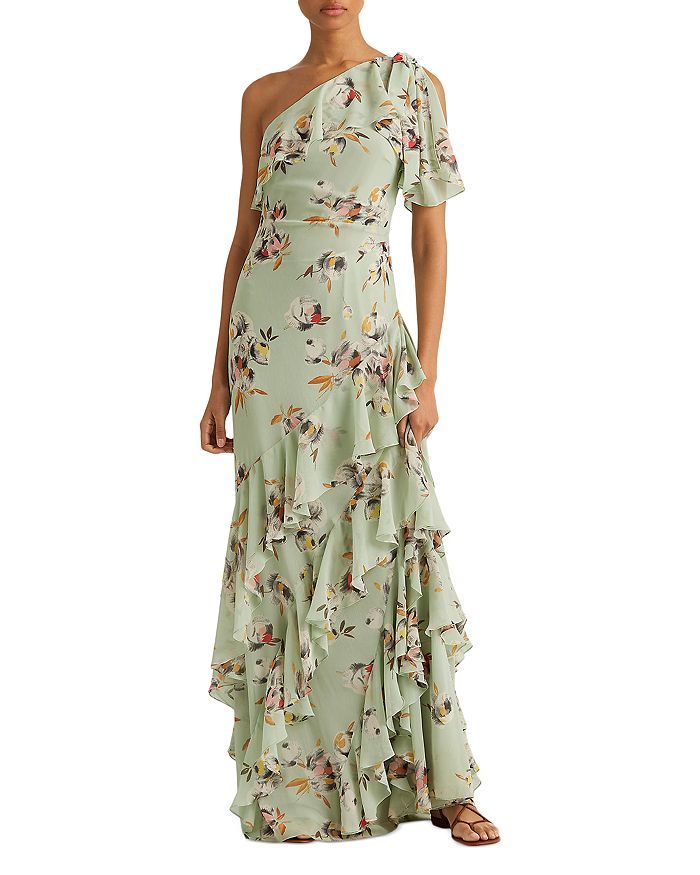 Ralph Lauren One Shoulder Printed Gown Back to Results -  Women - Bloomingdale's | Bloomingdale's (US)