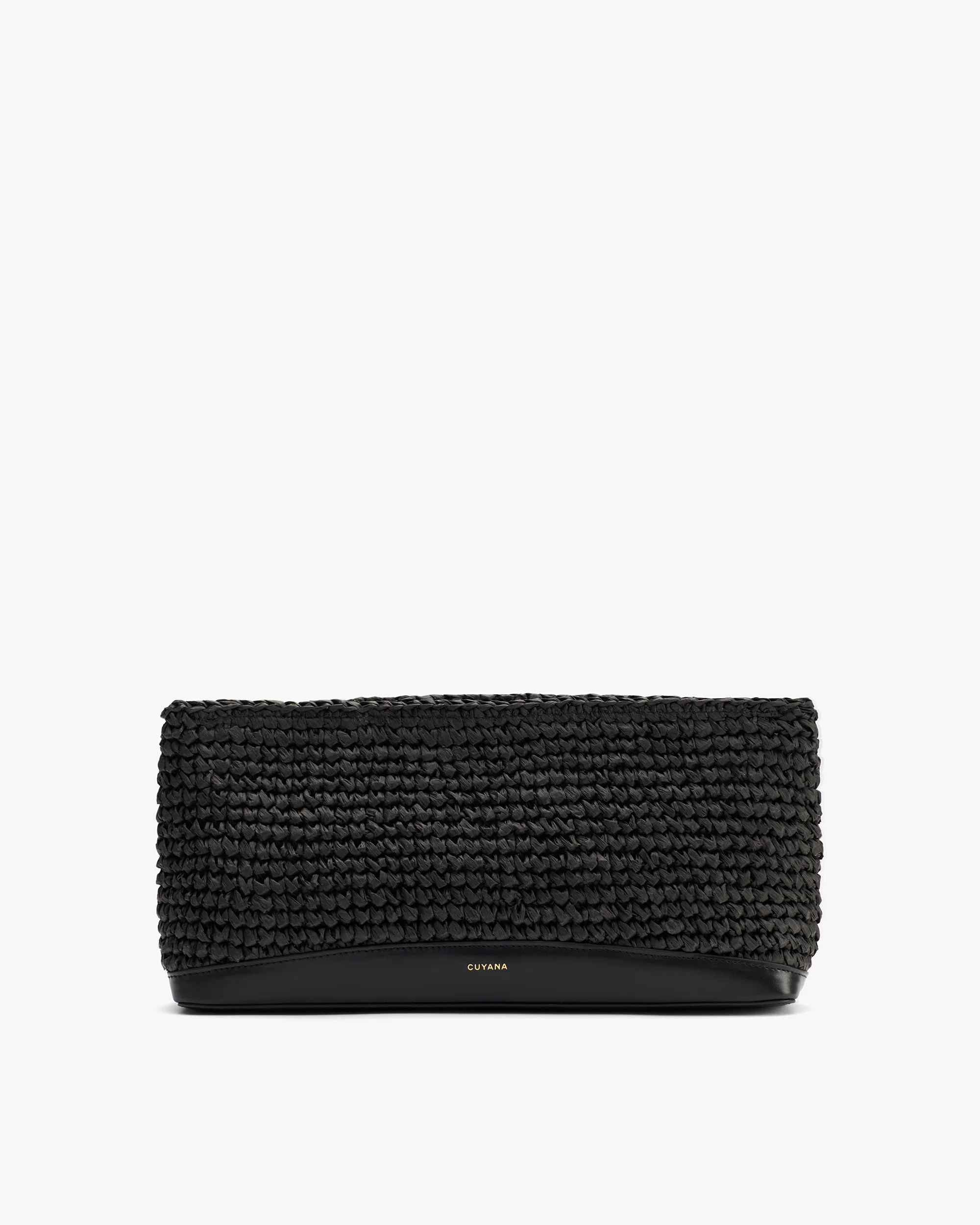 Women's Raffia Clutch Bag in Black | Paper Raffia by Cuyana | Cuyana