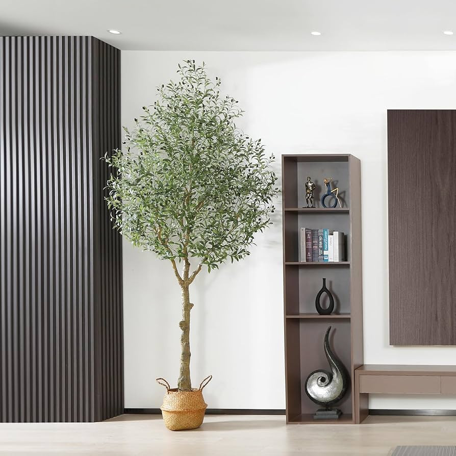 MOSADE Artificial Olive Tree 10 Feet Fake Olive Plant and Handmade Seagrass Basket, Perfect Tall ... | Amazon (US)