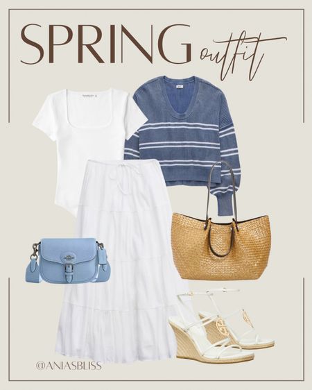 White flowy maxi skirt perfect for spring or summer, spring outfit, summer outfit, vacation outfit, 

#LTKstyletip #LTKtravel #LTKSeasonal