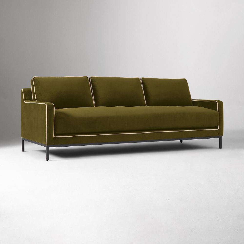 Mullins Sofa with Contrast Piping (76"–96") | West Elm (US)
