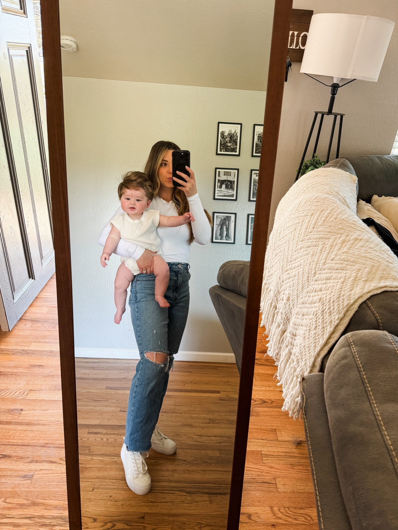 SAHM & SAHB play day outfit for mom and baby. 
Abercrombie 
Walmart 

#LTKstyletip #LTKbaby #LTKSpringSale