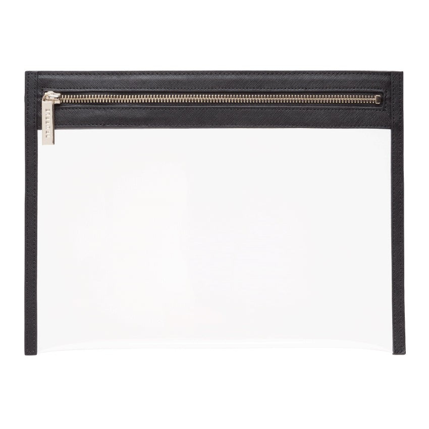 Clarity Clutch Large - Large Clutch | Large Flat Makeup Bag | Truffle | TRUFFLE