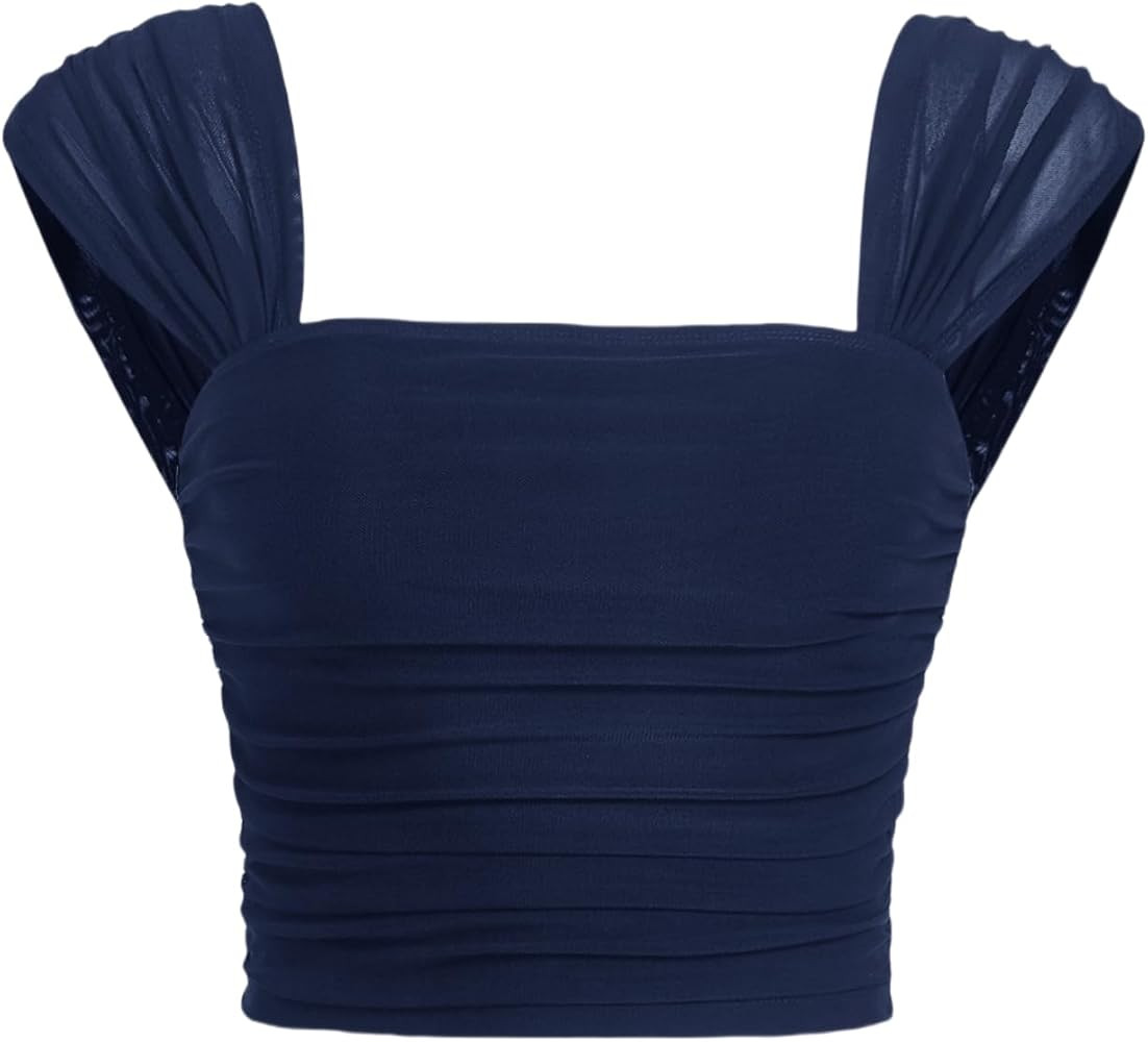 SOLY HUX Women's Square Neck Tank Tops Sleeveless Going Out Tops Double Lined Basic Crop Summer S... | Amazon (US)