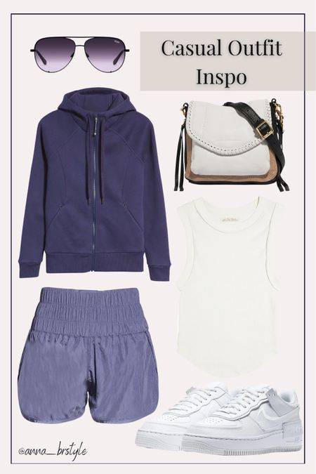 casual outfit inspo / athleisure outfit / nordstrom outfit / spring outfit / summer outfit / casual style / model off duty outfits / work out wear / tennis shoes / coach bag / alo tank top 

#LTKstyletip #LTKitbag #LTKshoecrush