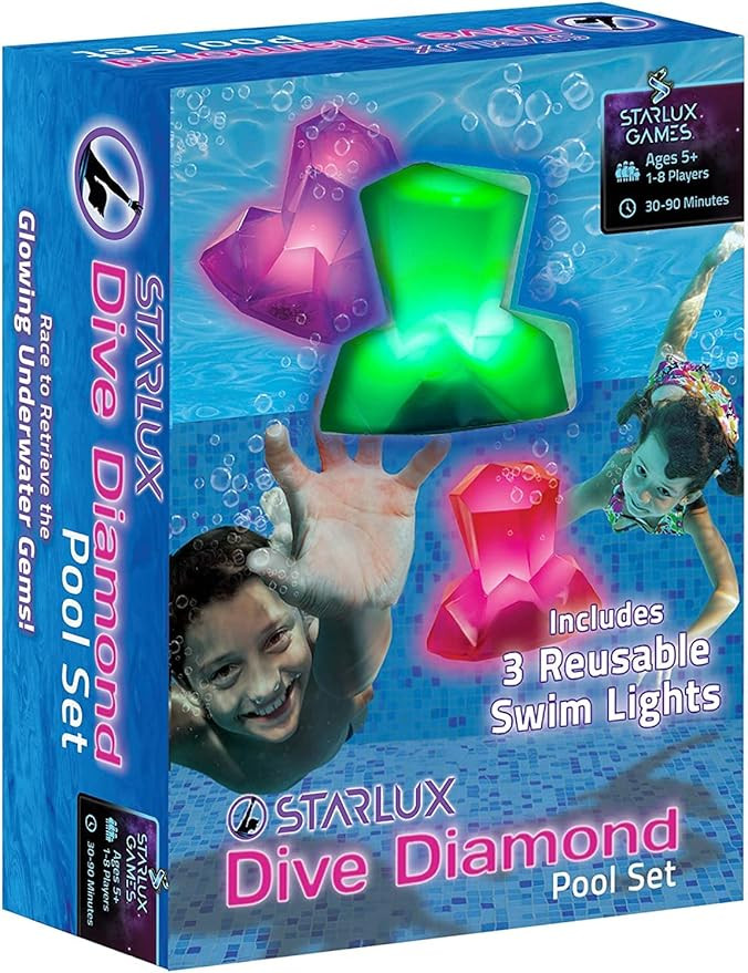Dive Diamonds – Diving Toys and Light Up Pool Toys for Kids | Ages 4-8+, 1-8 Players | Glow in ... | Amazon (US)