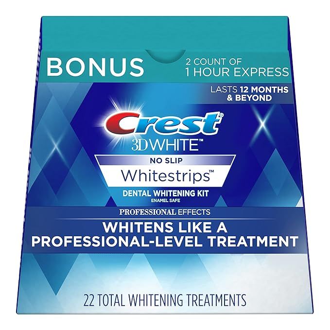 Crest 3D White Professional Effects Whitestrips 20 Treatments + Crest 3D White 1 Hour Express Whi... | Amazon (US)