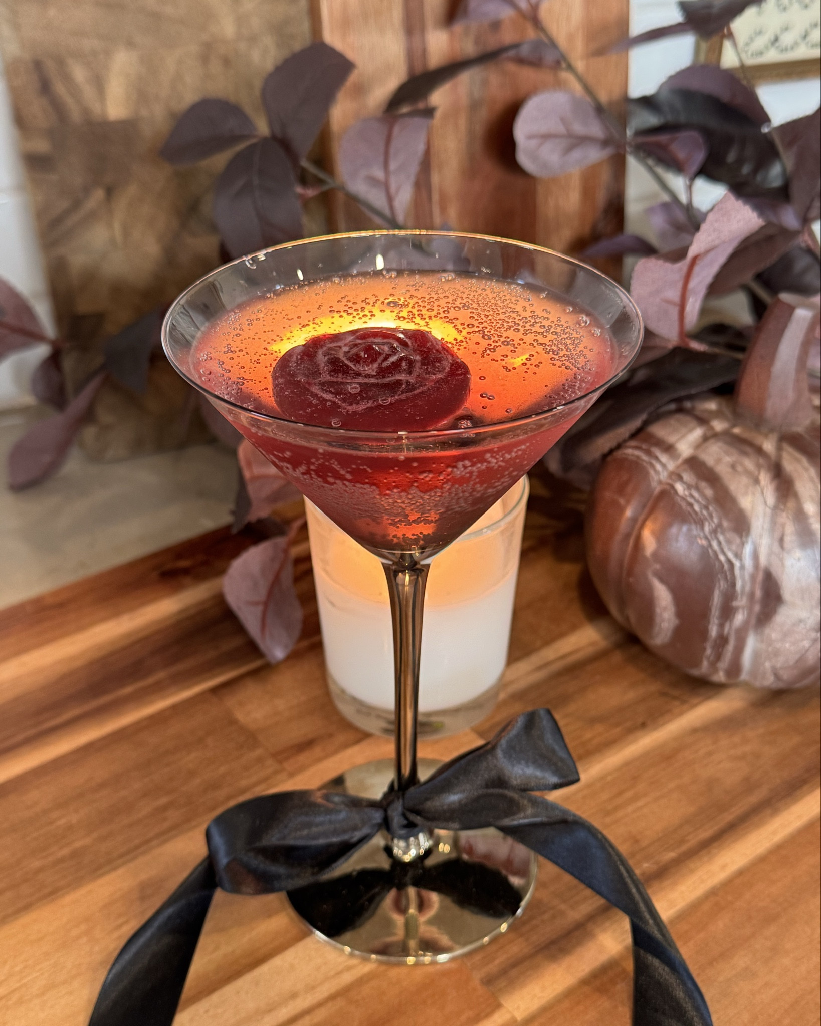 These Rose Molds make every drink look elevated. For $10 it’s so worth having these on hand for all your hosting needs. The possibilities are endless for flavor and drink combinations! You can use pomegranate with sparkling water like I did. Or even OJ with Champagne for mimosas! Or ice with black food dye in a whisky glass with burbon would look really cool for the Halloween season! Even using these to make chocolates for spring would be adorable. 

#LTKHalloween #LTKHome #LTKSeasonal