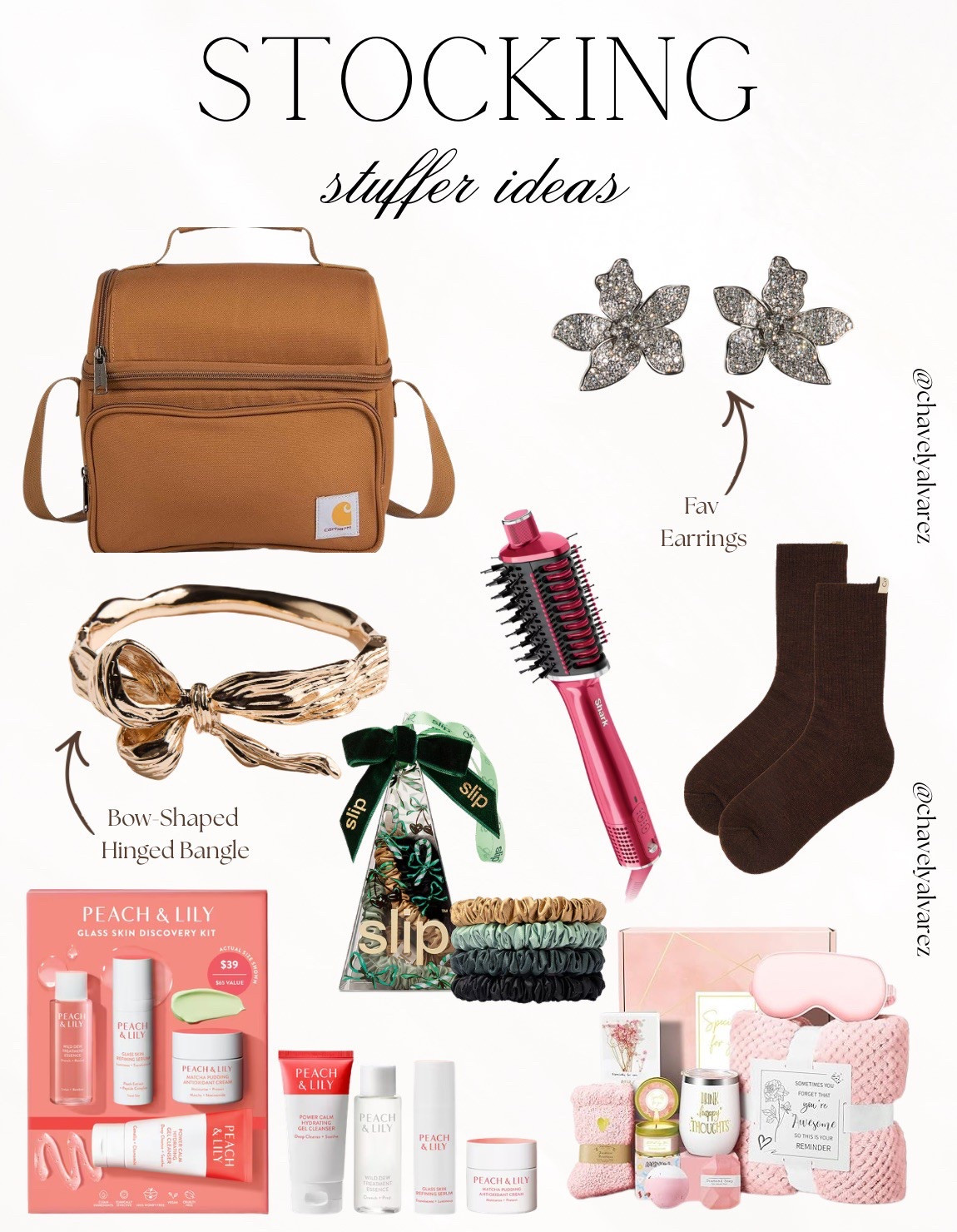 STOCKING Stuffer Ideas: Skincare, Sparkle, & Self-Care! 🎁

Embrace the season of giving with this perfectly curated holiday gift guide! ✨

We are obsessed with these must-have treasures: from the glow-inducing Peach & Lily Glass Skin discovery kit to the viral Shark hair styling tool. Balance luxury and comfort with a pair of cozy chocolate socks and a silk sleep mask set. Finish your shopping list with standout accessories: a gold bow-shaped hinged bangle, dazzling crystal flower earrings, and a ruggedly chic Carhartt lunch tote for a touch of practical glam!

#StockingStuffers
#GiftGuide
#HolidayGifts
#PeachAndLily
#SkincareRoutine
#HolidayWishlist
#GiftIdeasForHer
#SelfCareDaily
#JewelryLover
#Carhartt
#SharkBeauty
#BeautyEssentials
#LTKGiftGuide
#ChristmasGifts
#GiftingInspo


#LTKFindsUnder50 #LTKHoliday #LTKGiftGuide