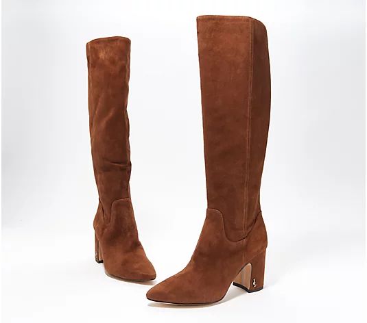 Sam Edelman Suede Tall Shaft Boots - Hai | QVC