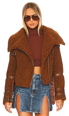 Tularosa Bailey Moto Jacket in Cappuccino from Revolve.com | Revolve Clothing (Global)